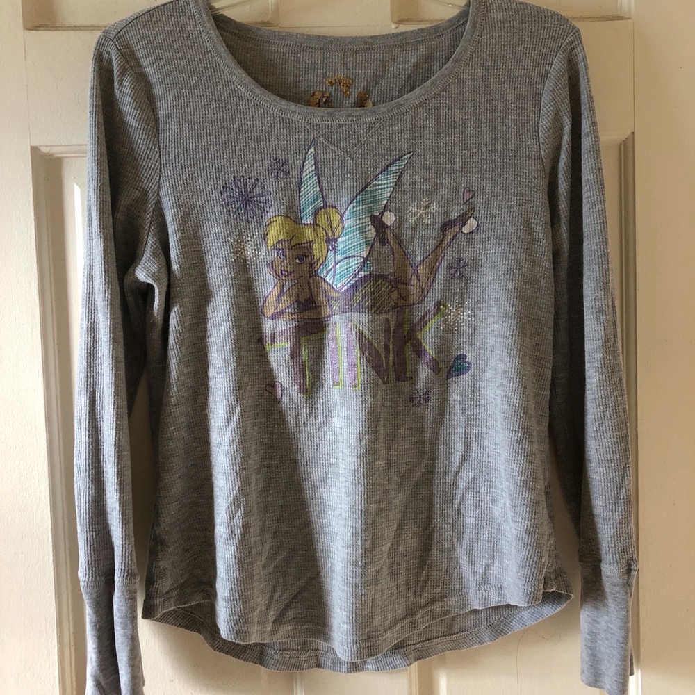 Grey thermal Tinkerbell top Sz L - Picture 1 of 4
